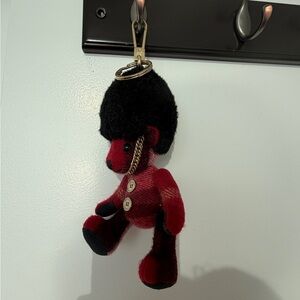 Burberry Red and Black Plaid Bear Keychain
